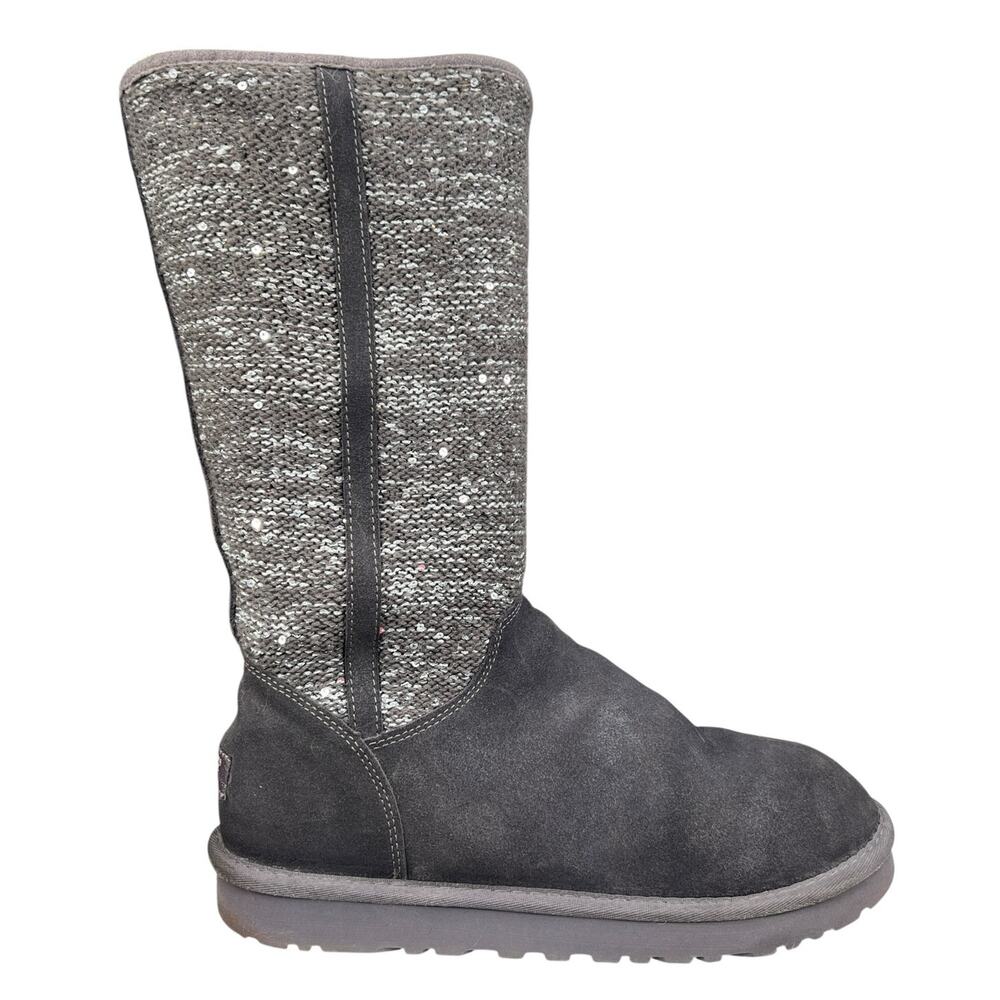 UGG Women’s Camaya Grey Suede Pull Up Winter Boot Size US 10